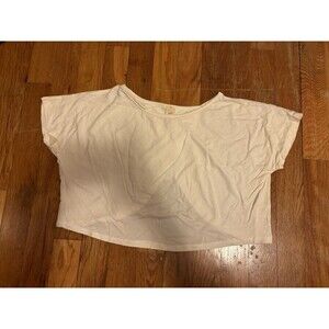 Lazy Sundays Papercranela Women's White Crop Top Plain Cross Back Size Small